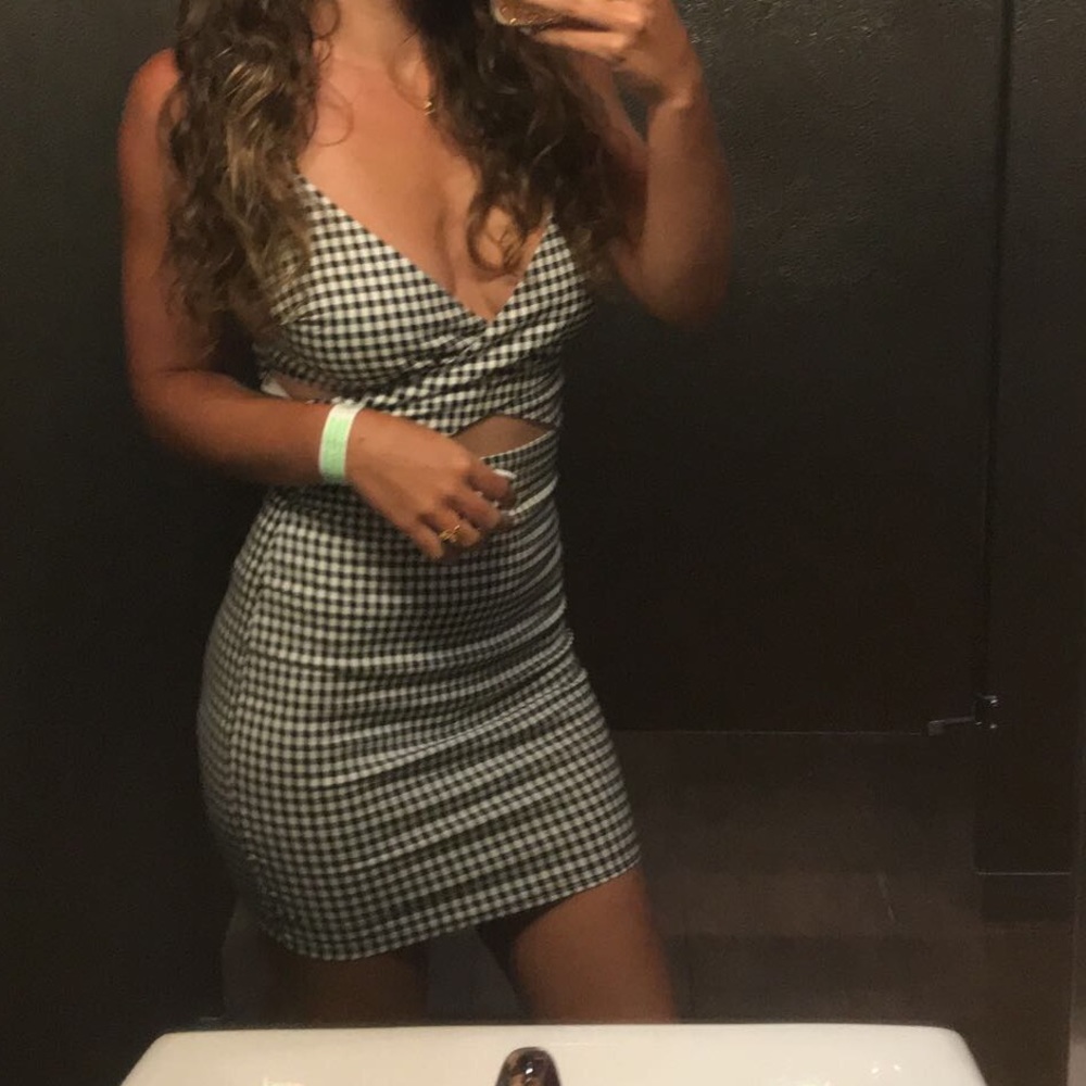 Dress open sides and stomach